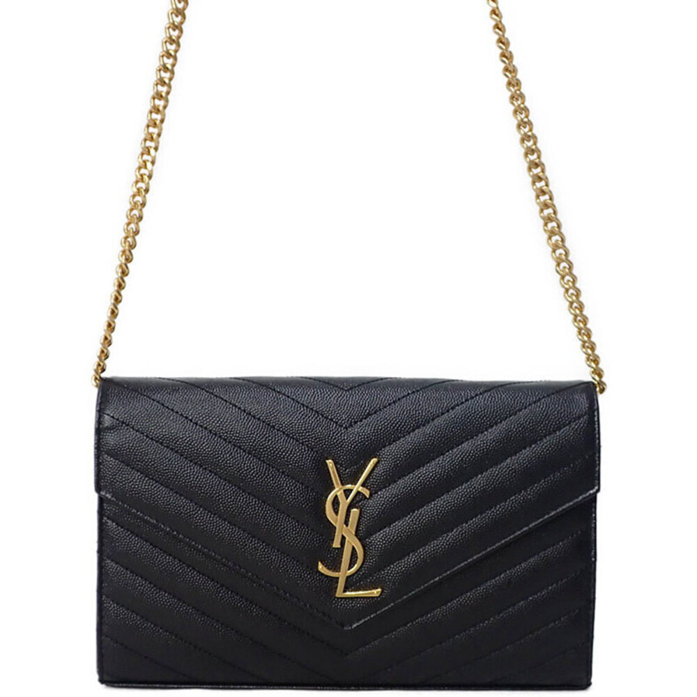 SAINT LAURENT Paris Monogram Chain Wallet